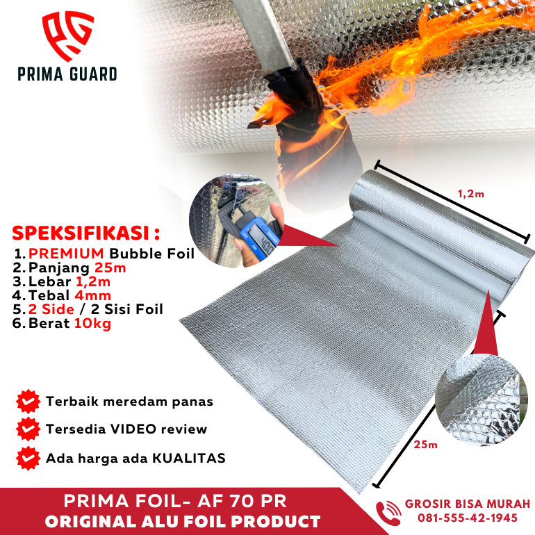 ukuran aluminium foil atap